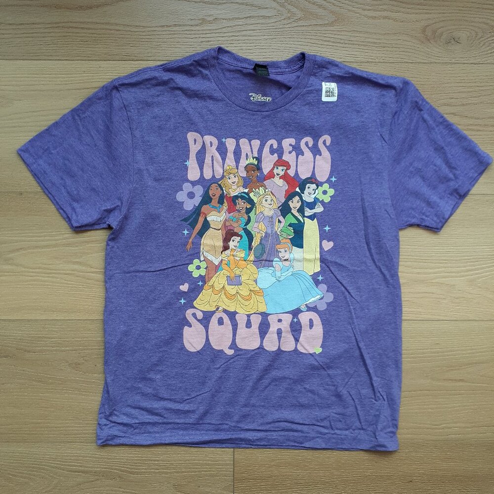 Disney Princess Squad - Epic Group Pose - New Men's Large Heather Purple T-Shirt